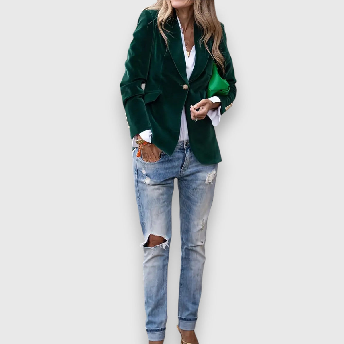 Helene Classic One-Button Blazer