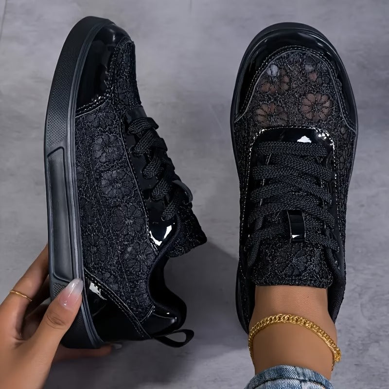 Elite Floral Lace Trainers