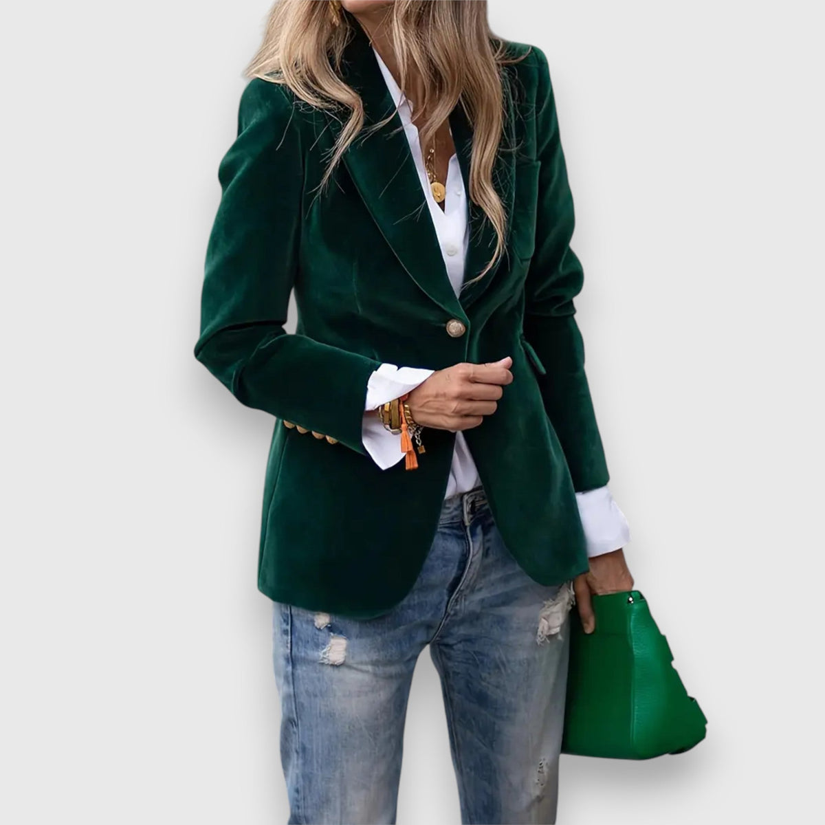 Helene Classic One-Button Blazer