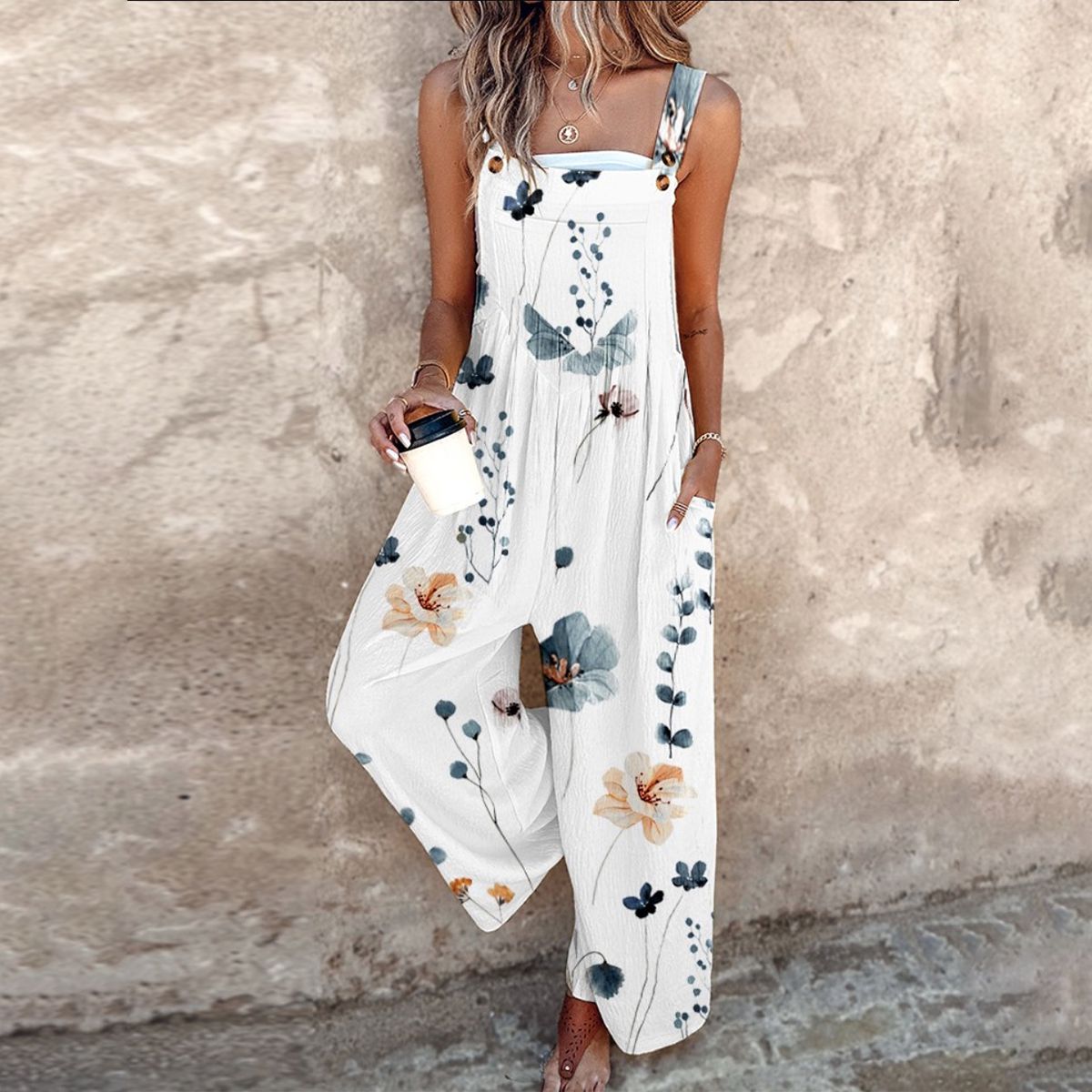 Aless Voss Bohemian Floral Jumpsuit
