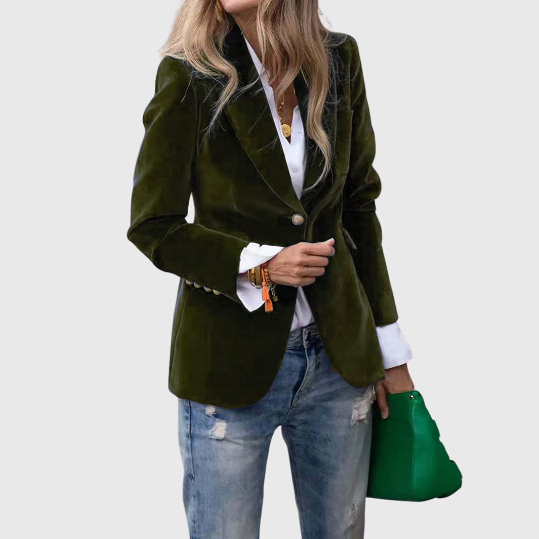 Helene Classic One-Button Blazer