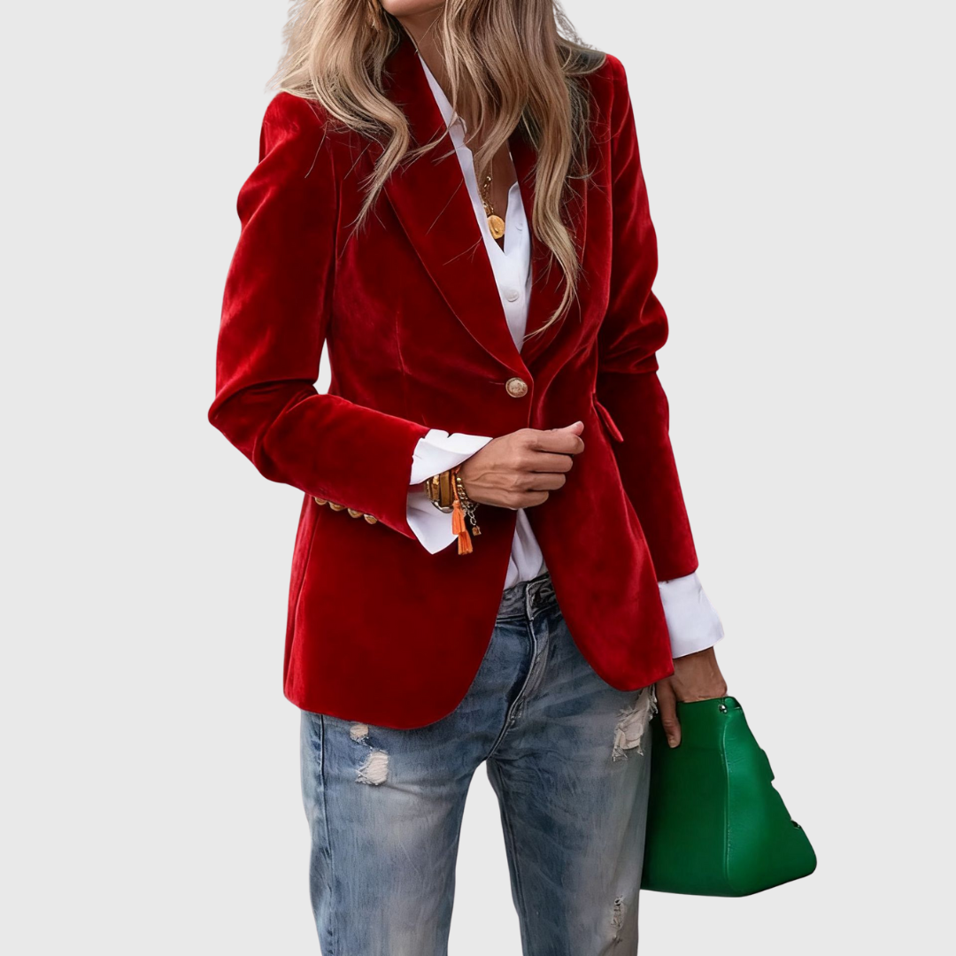 Helene Classic One-Button Blazer