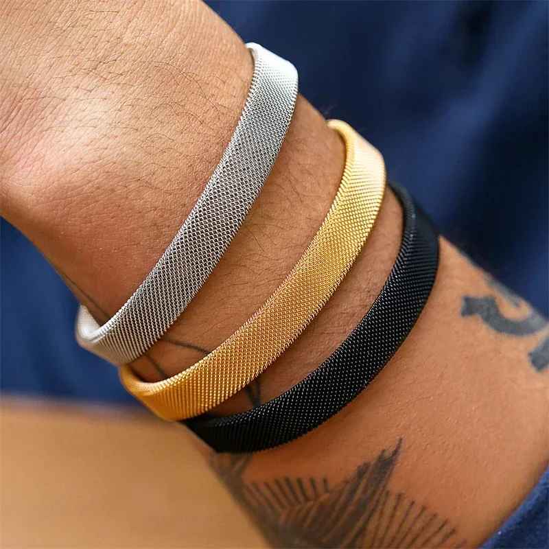 Atlas Stainless Steel Mesh Bracelet