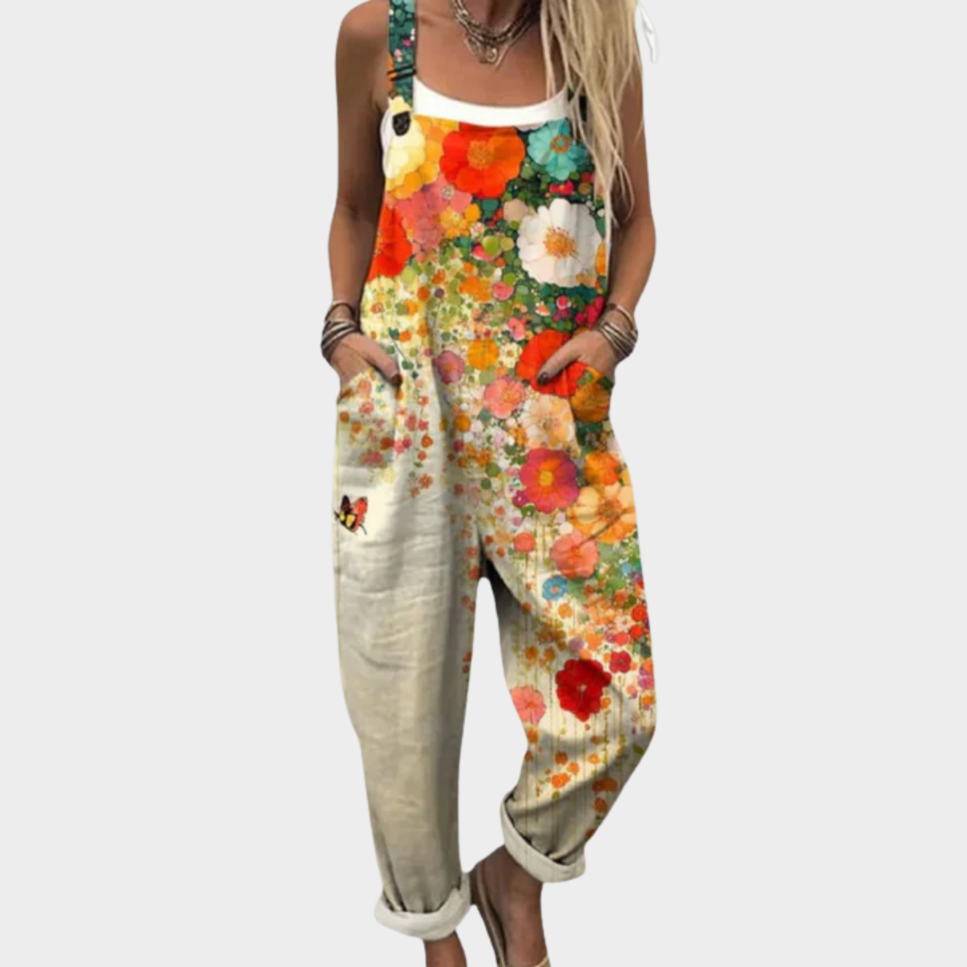 Spring Floral Bohemian Jumpsuit