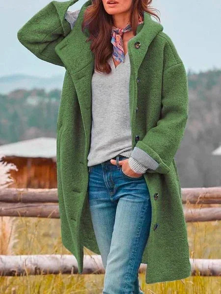 Leonora Relaxed Stand-Collar Coat