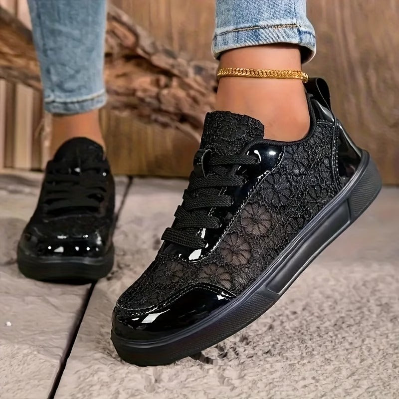Elite Floral Lace Trainers