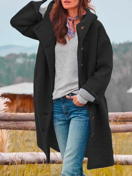 Leonora Relaxed Stand-Collar Coat