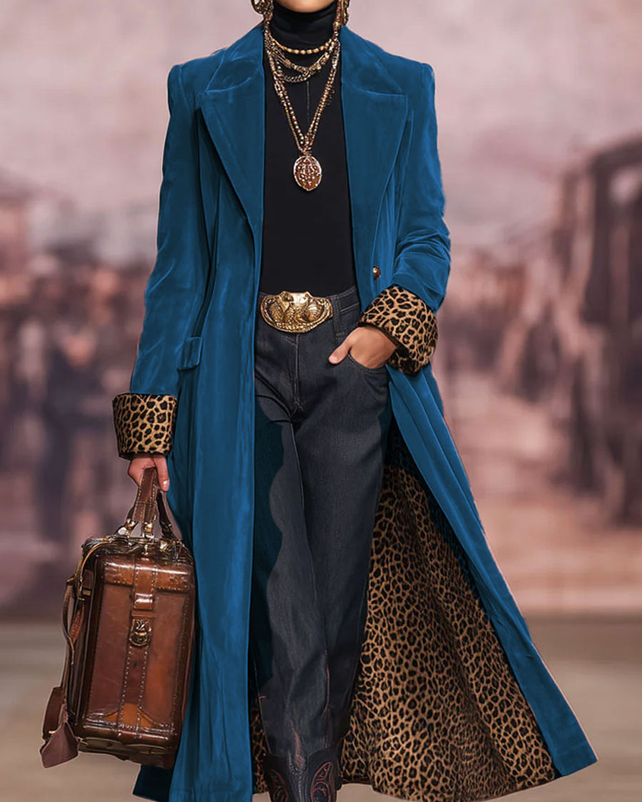 Marianne Velvet-Effect Longline Coat