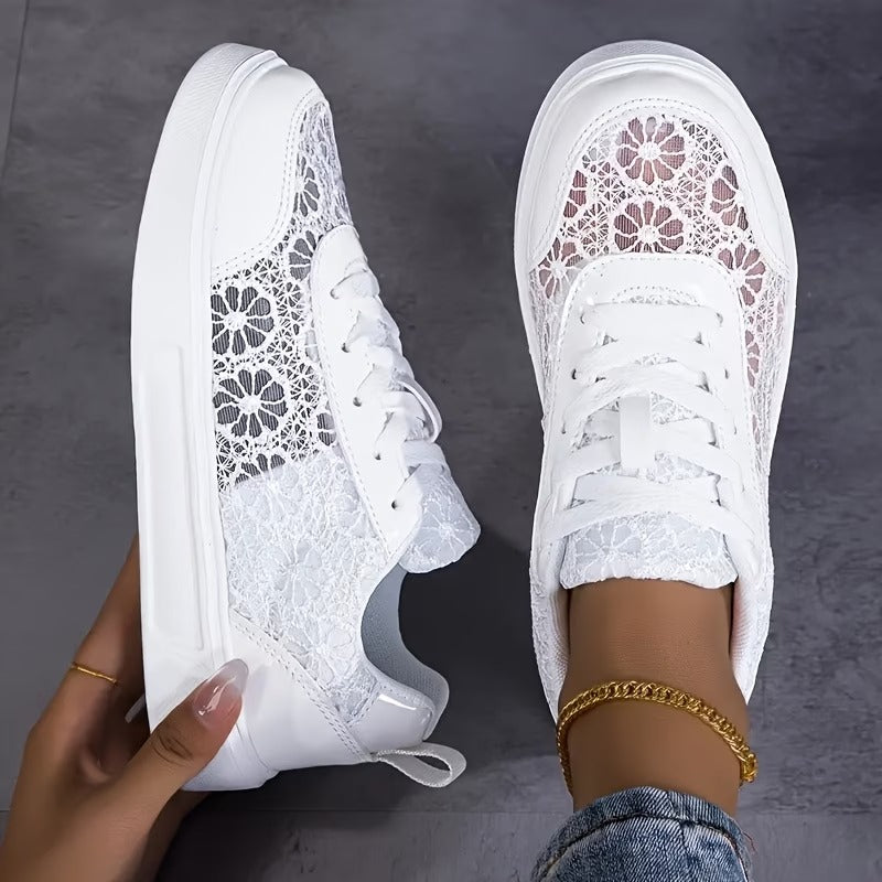 Elite Floral Lace Trainers