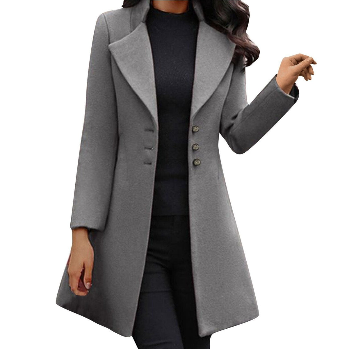 Estella Tailored Button-Front Coat
