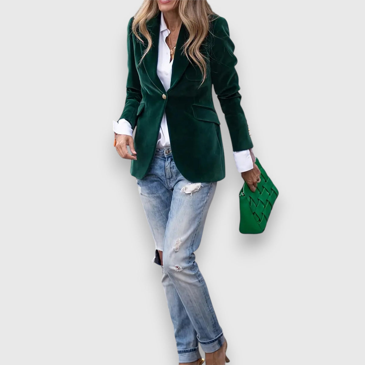 Helene Classic One-Button Blazer