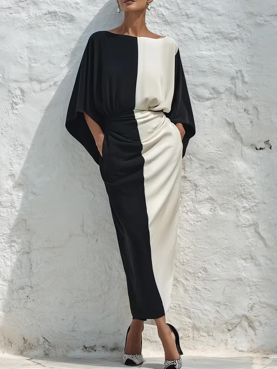 Camilla Colour-Block Top & Midi Skirt Set