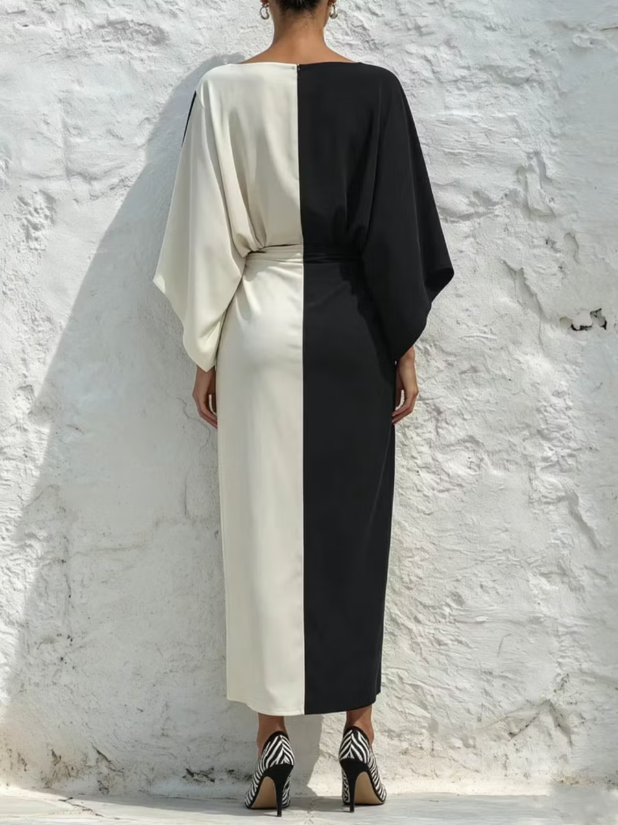 Camilla Colour-Block Top & Midi Skirt Set