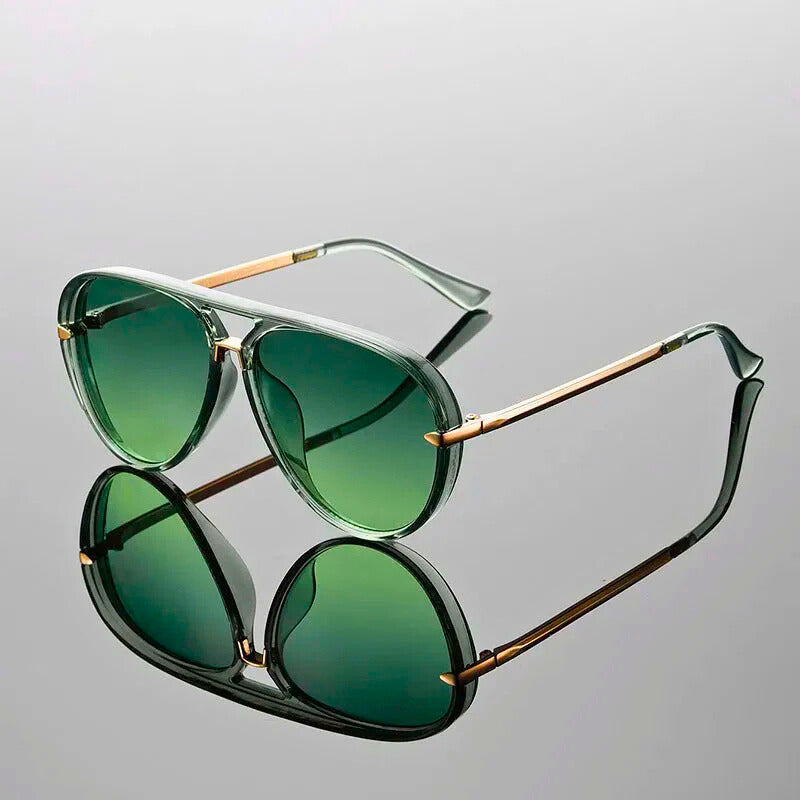 Elite Double-Bridge Aviator Sunglasses