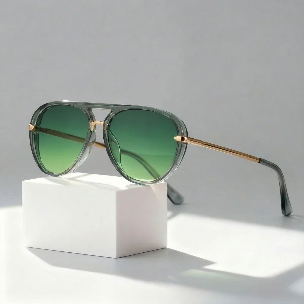 Elite Double-Bridge Aviator Sunglasses