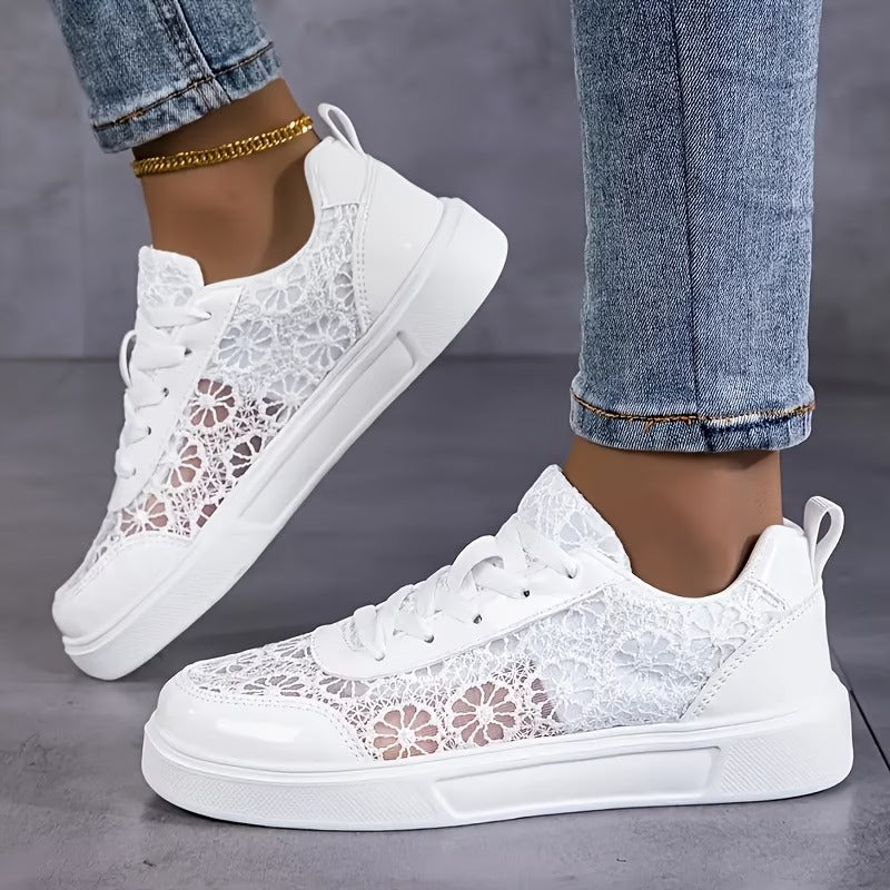 Elite Floral Lace Trainers