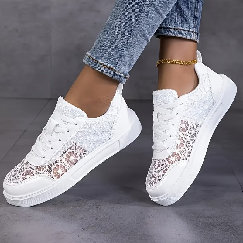 Elite Floral Lace Trainers