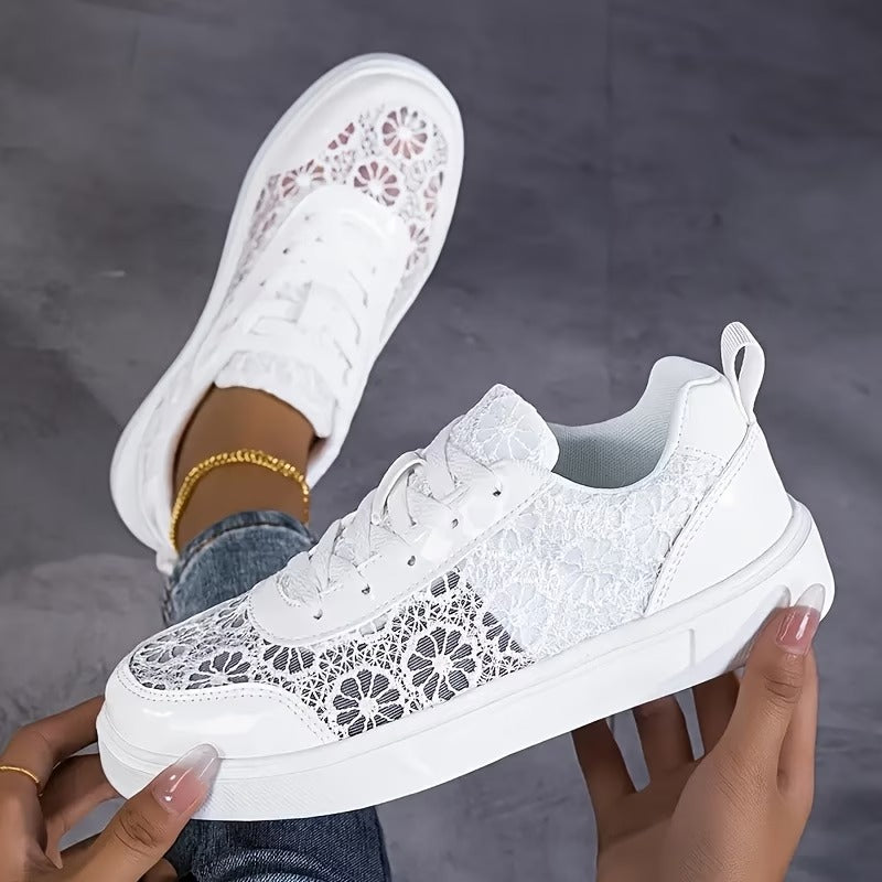 Elite Floral Lace Trainers