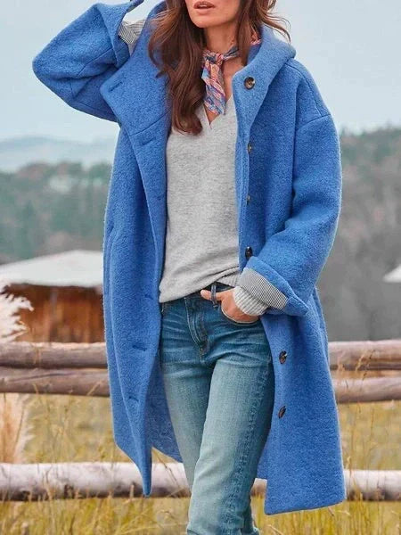 Leonora Relaxed Stand-Collar Coat