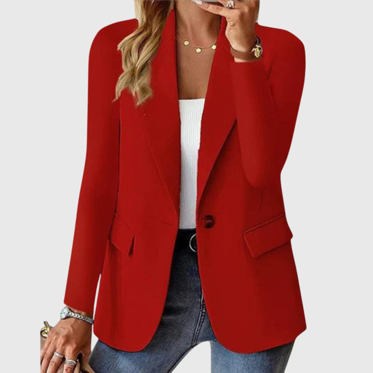 Susannah Single-Button Blazer