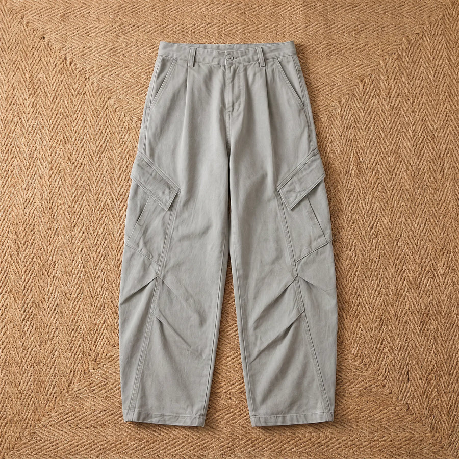 Whitmore Relaxed Cotton Cargo Trousers