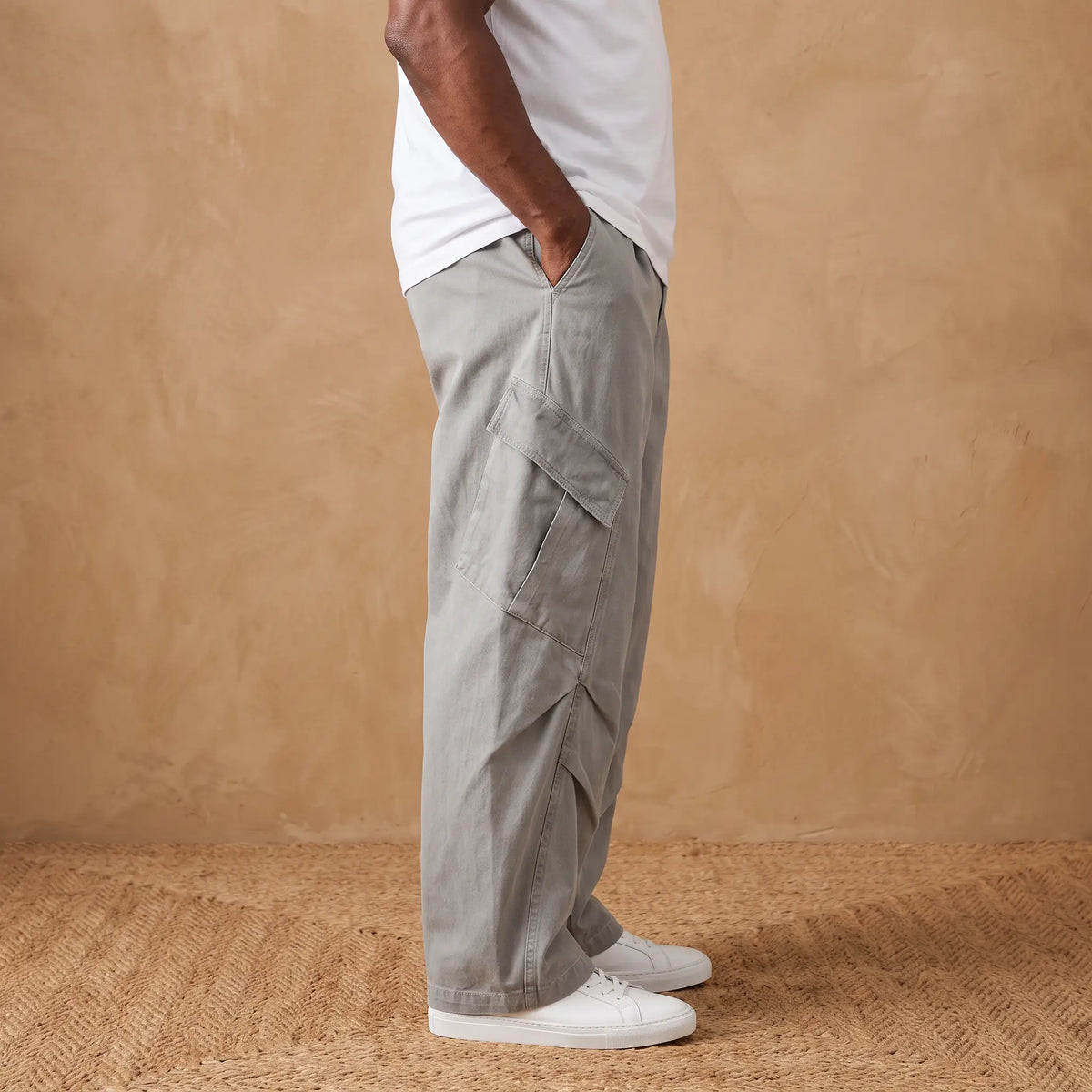 Whitmore Relaxed Cotton Cargo Trousers
