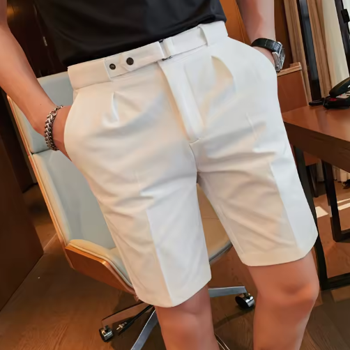 British-Inspired Slim-Fit Shorts