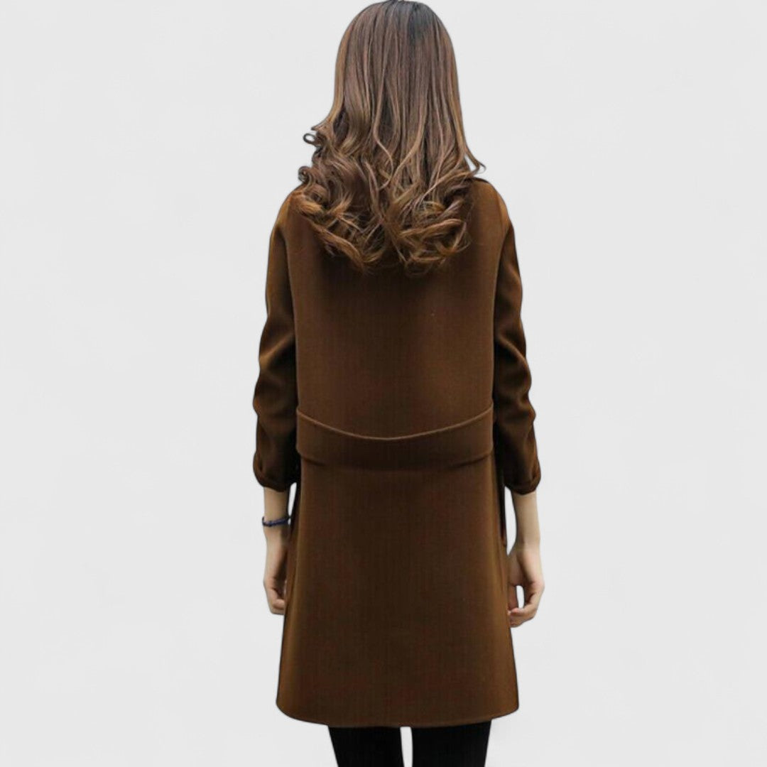 Aveline Double-Breasted Longline Coat