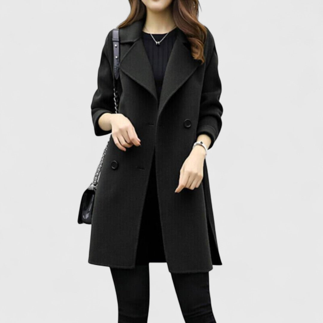 Aveline Double-Breasted Longline Coat
