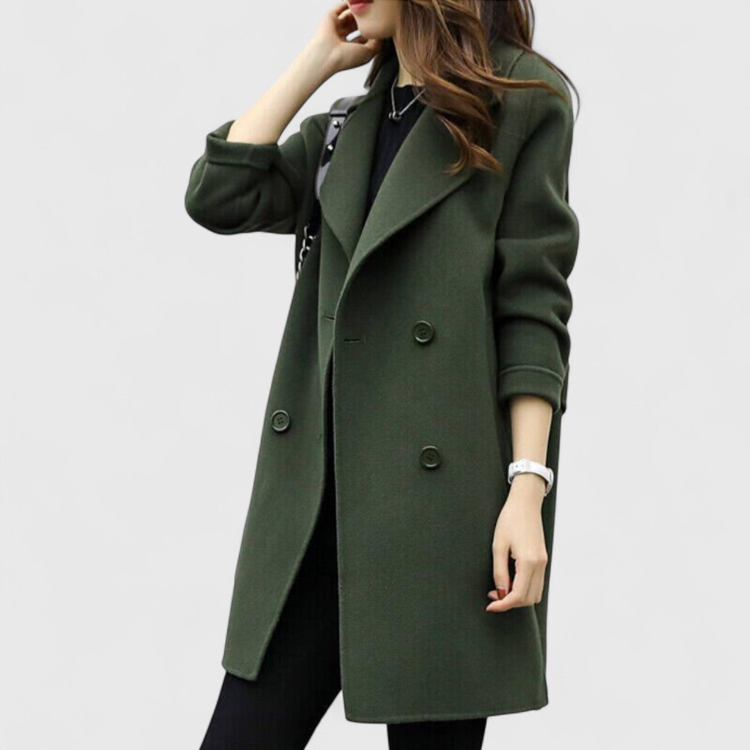 Aveline Double-Breasted Longline Coat