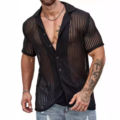 Mediterranean Breeze Openwork Shirt