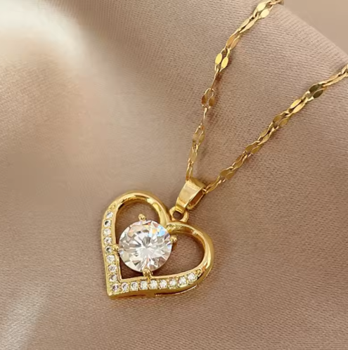 Radiant Heart Pendant Necklace