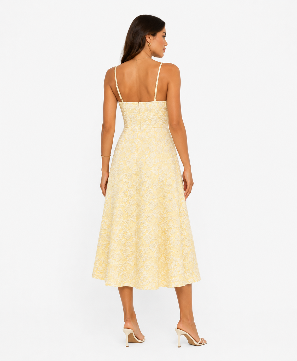Lace-Detail Halter Dress