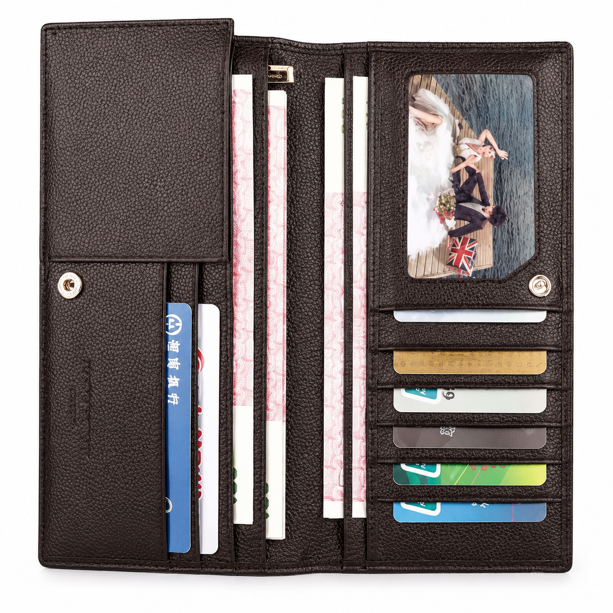 Royal Edge Textured Long Wallet