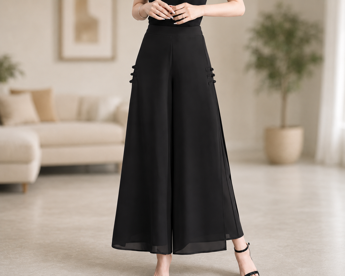 Naryn High-Waisted Palazzo Trousers