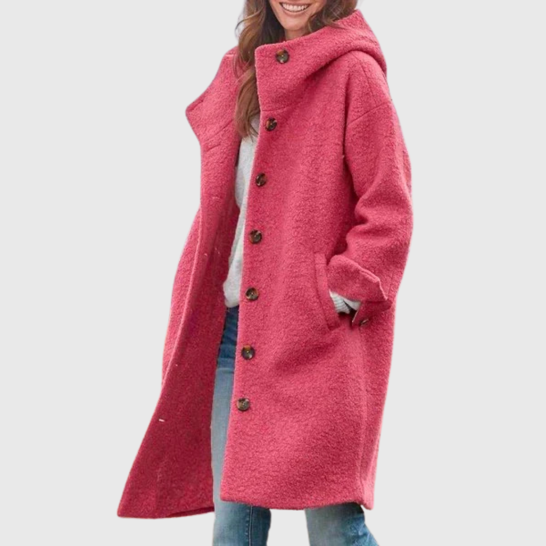 Leonora Relaxed Stand-Collar Coat