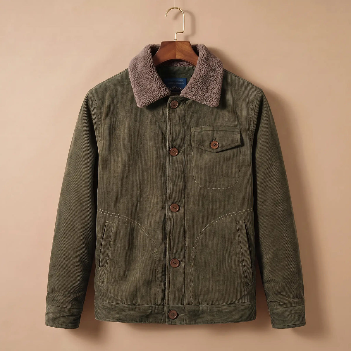 Bexley Fleece-Collar Trucker Jacket