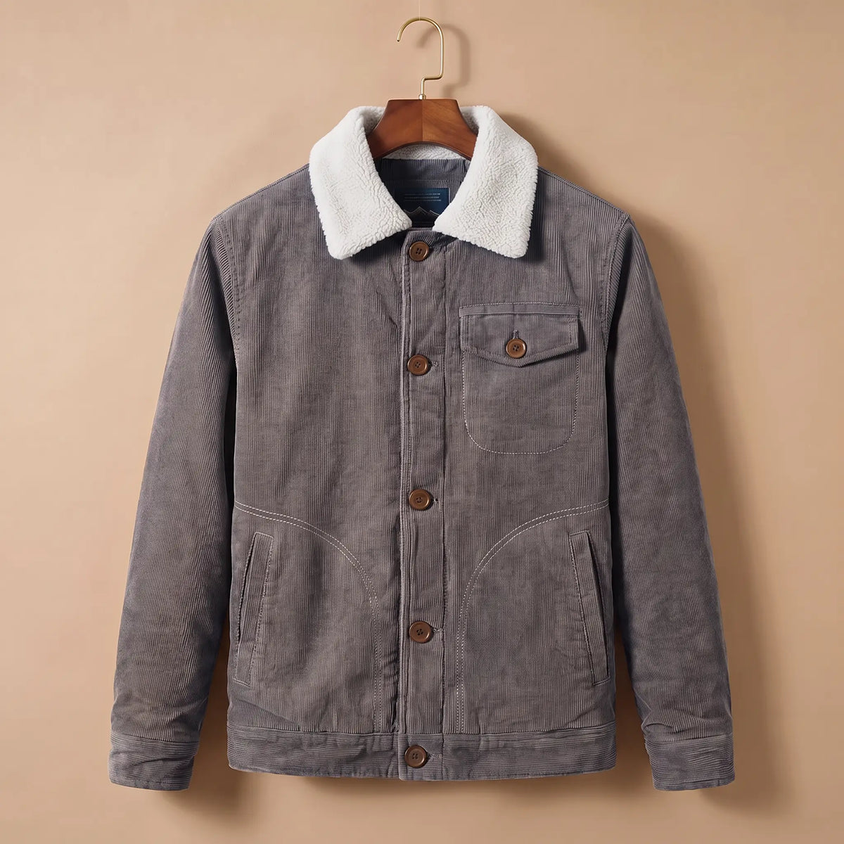 Bexley Fleece-Collar Trucker Jacket