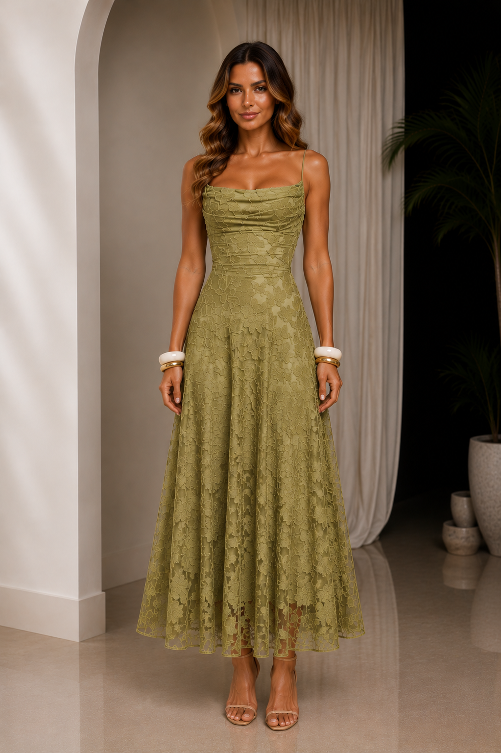Jacquard Maxi Dress