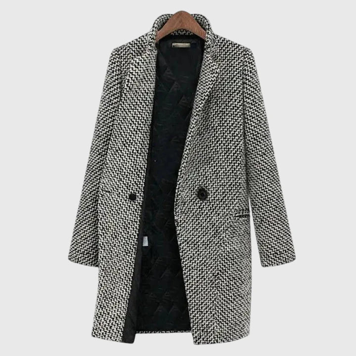 Dorothea Houndstooth Longline Coat