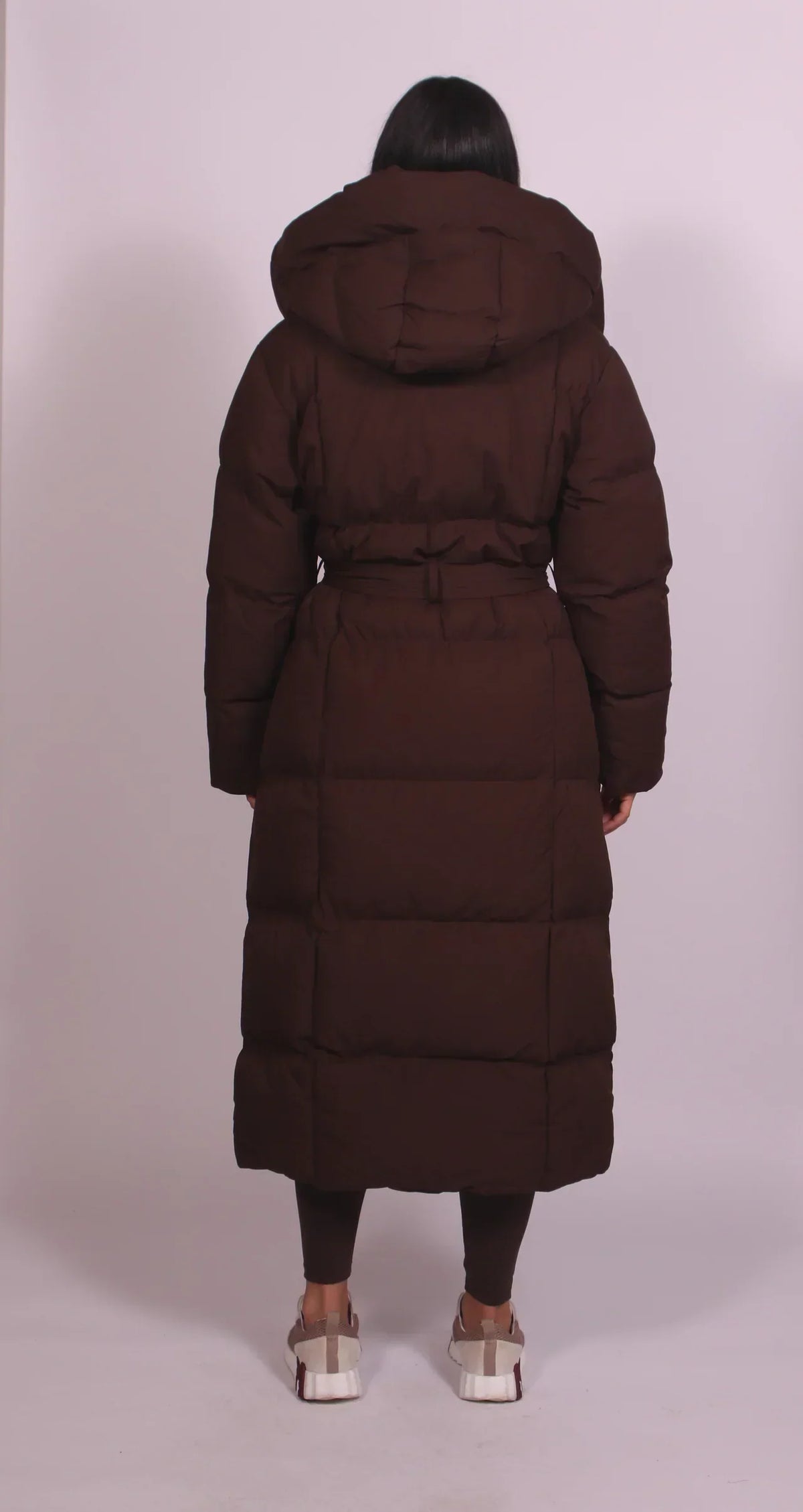 Georgina Belted Hooded Puffer Coat