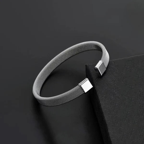 Atlas Stainless Steel Mesh Bracelet