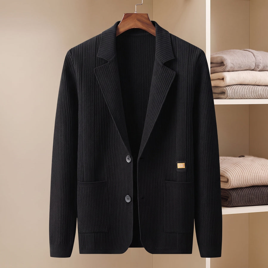 Marden Notched-Lapel Knit Cardigan