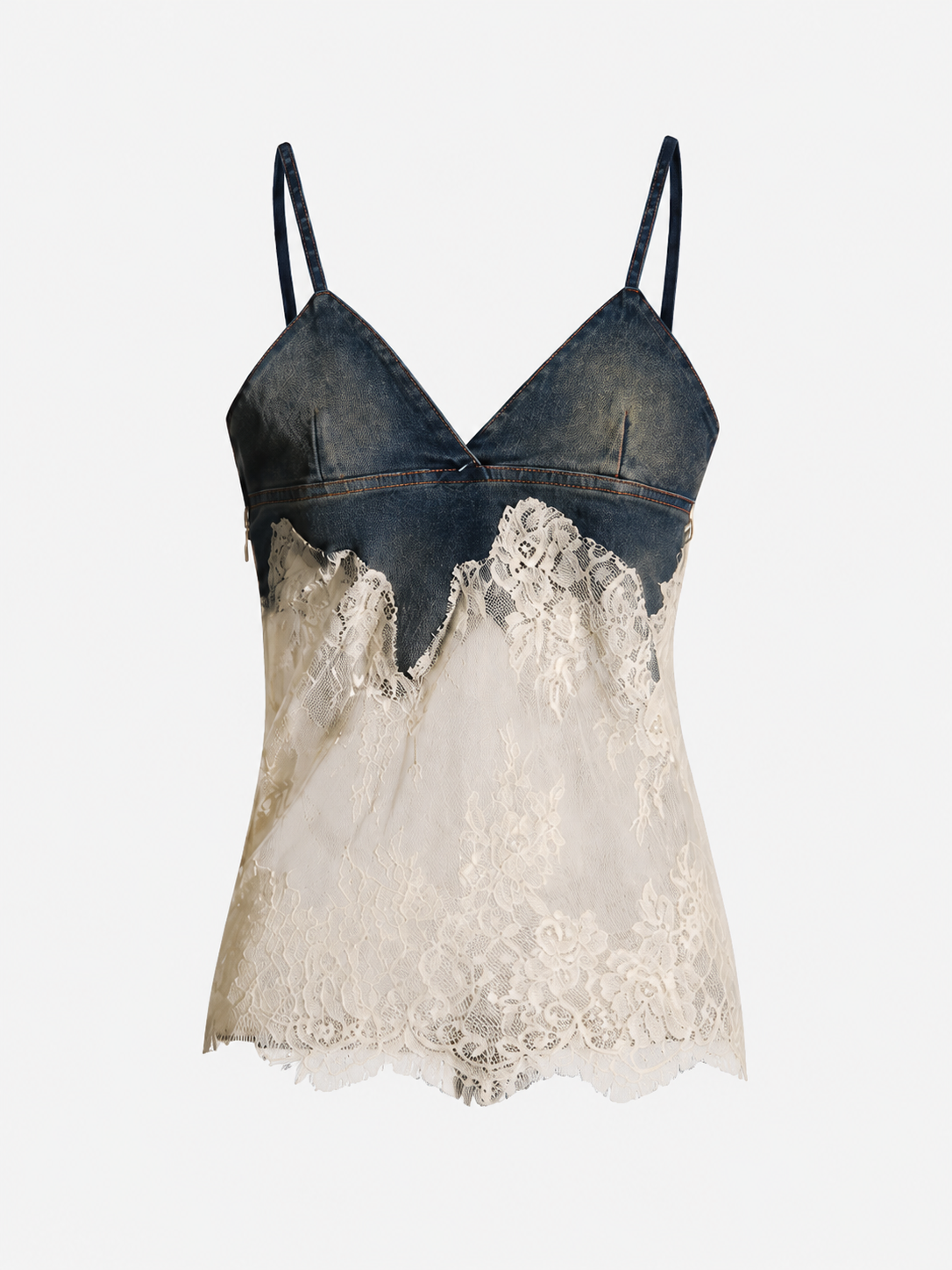 Lirio Denim & Lace Set