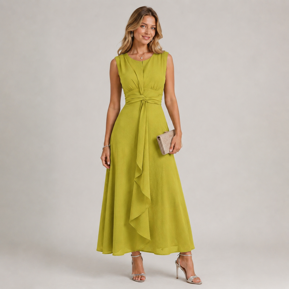 Timeless Draped Midi Dress