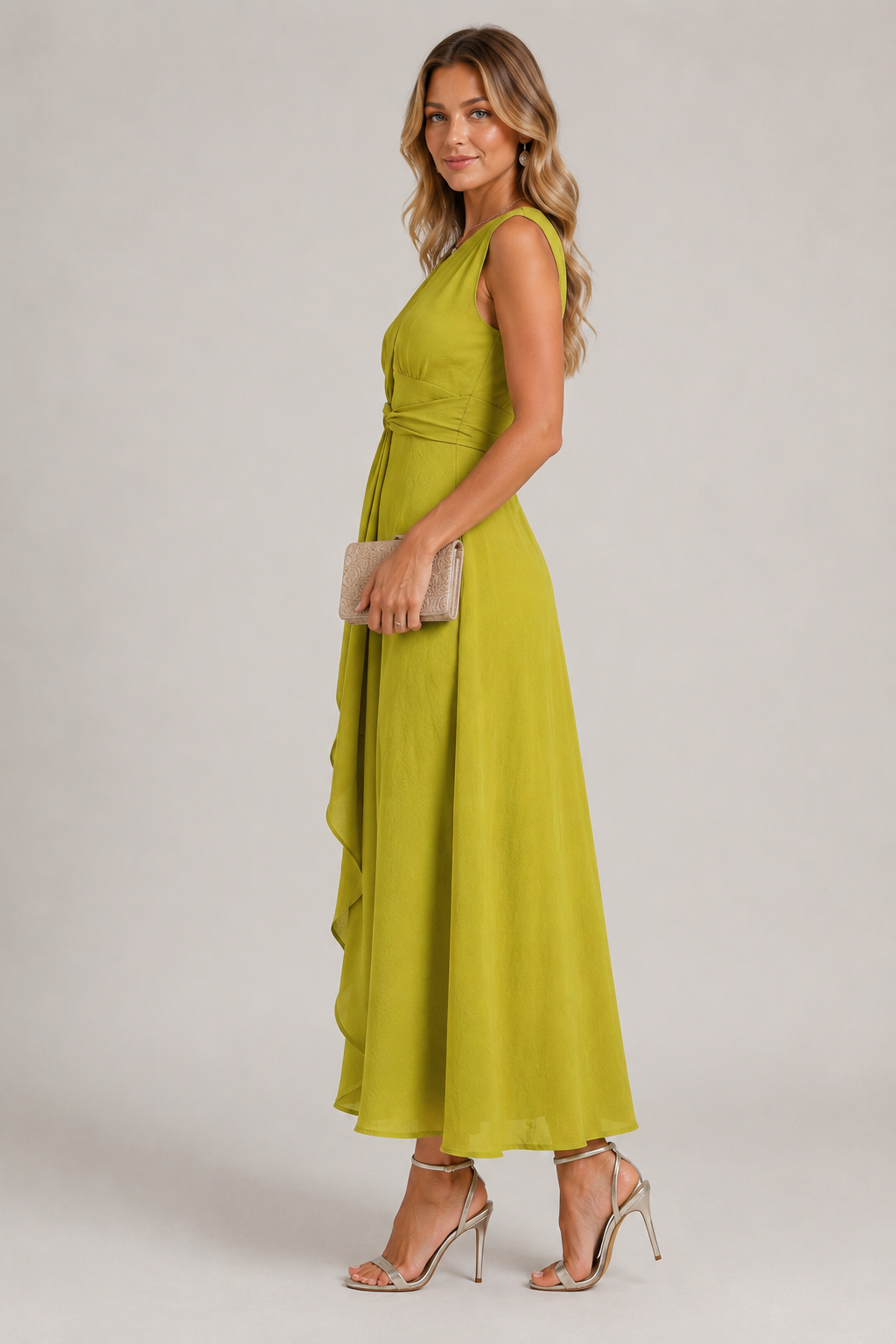 Timeless Draped Midi Dress