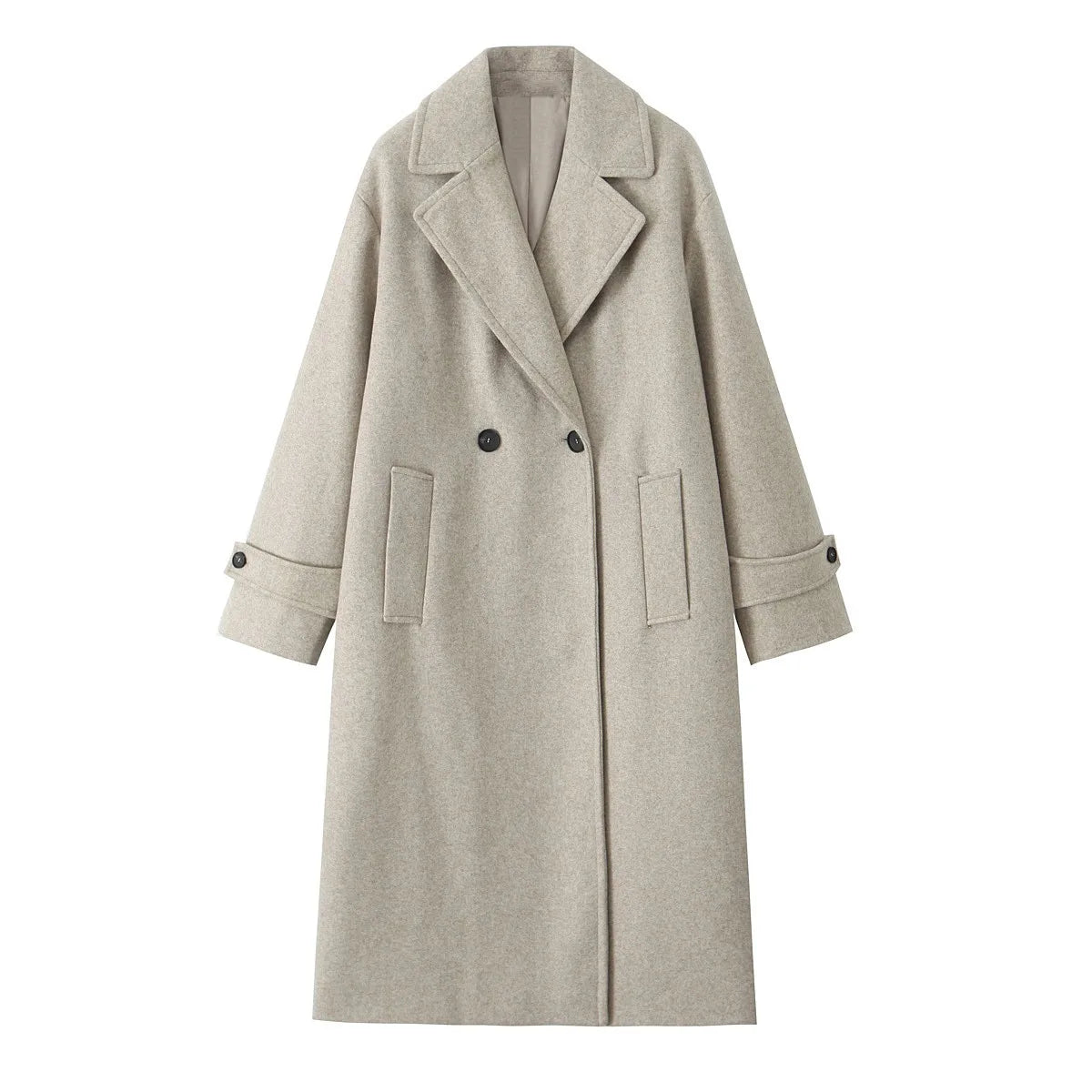 Evelina Longline Draped-Collar Coat