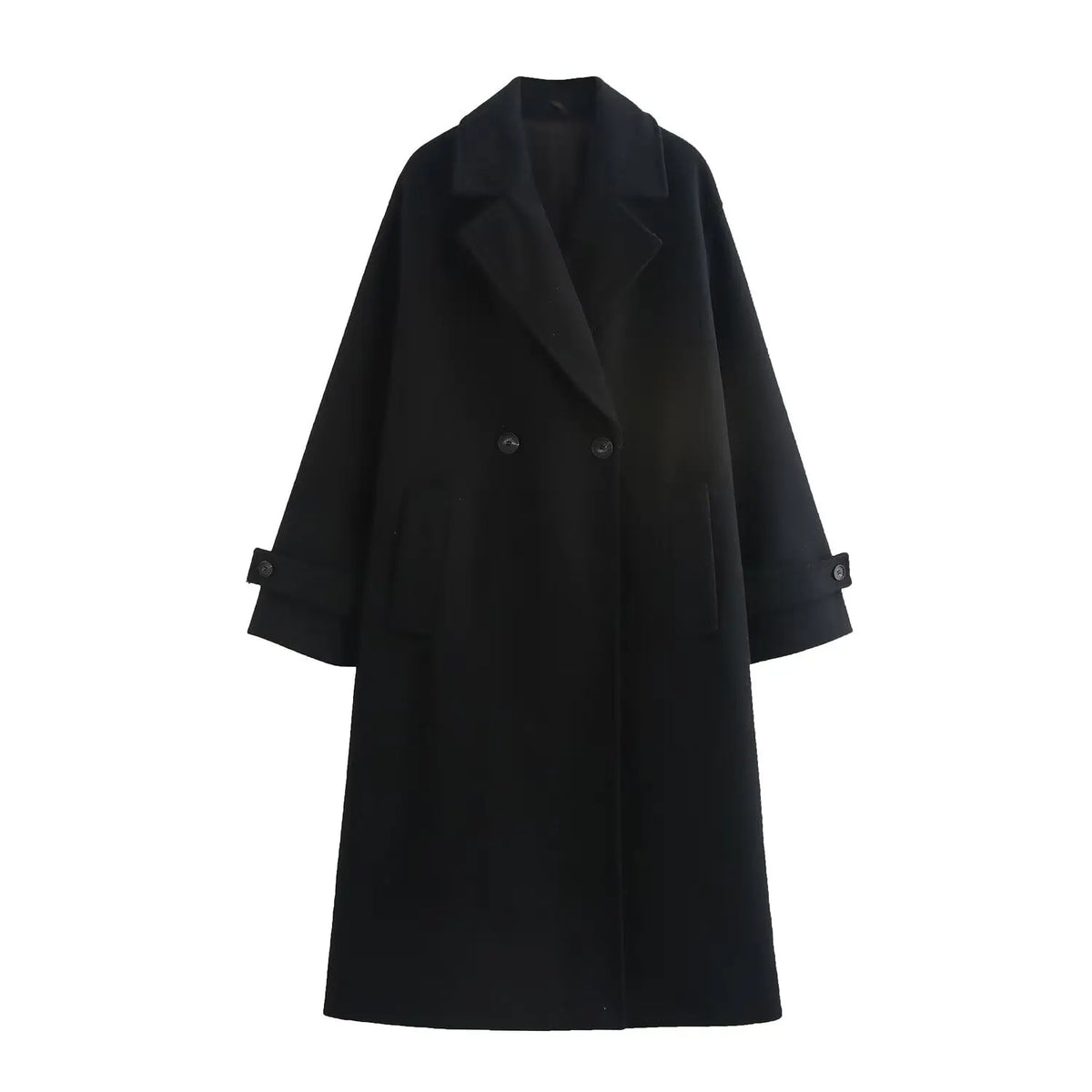 Evelina Longline Draped-Collar Coat