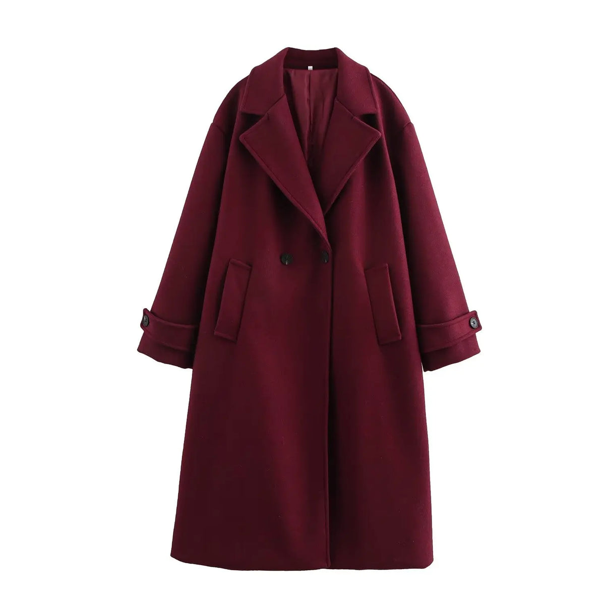 Evelina Longline Draped-Collar Coat