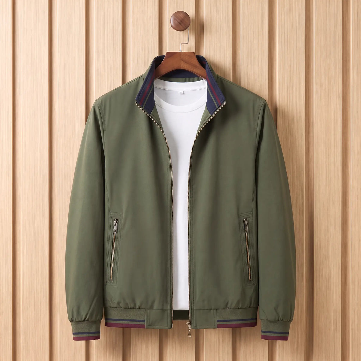Ashford Stripe-Trim Bomber Jacket
